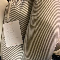 وسادة BLUE AND WHITE STRIPES، كما تم الإبلاغ عنه بواسطة Room Mate Bruno عبر iLost
