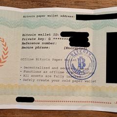 Bitcoin Paper Wallet, ha sido reportado a iLost