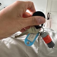 Sleutels met tag Douche ruimte, som rapporterats till iLost