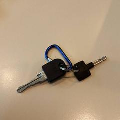 Keys Blauw haakje er aan, as reported by LUMC using iLost