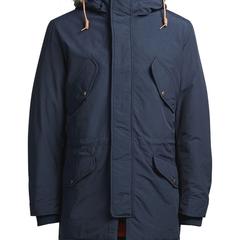 blauwe jas(zonder bontkraag, afbeelding is met)