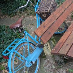 Blauwe omafiets an iLost gemeldet