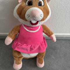 Bruin, beige met roze jurk Hamster knuffel, jak zgłoszono do iLost