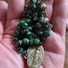 Green rosary beads, as reported to iLost