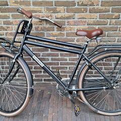 Zwarte transportfiets jongen, dutch flavor cargo 3, gerapporteerd met iLost