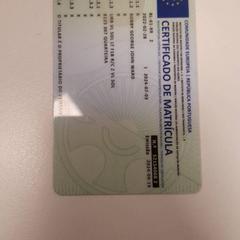 Certificado de matrícula, jak nahlášeno IKEA Loulé pomocí iLost