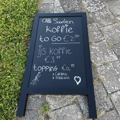Stoepbord zwart, jak zgłoszono do iLost