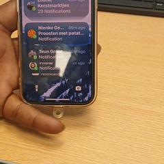 Chytrý telefon blauw iphone, jak nahlášeno Winkelcentrum Vier Meren en Polderplein pomocí iLost